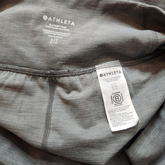 Athleta Elation Pant In Heather Green Size Large Tall - Picture 5 of 8